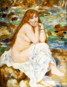 Pierre Auguste Renoir Painting - bañista sentado Pierre Auguste Renoir